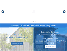 Tablet Screenshot of college-la-presentation-ganges.fr